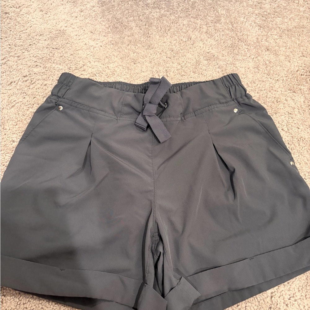 Mondetta Women's Charcoal Athletic Shorts with Tie Waist
